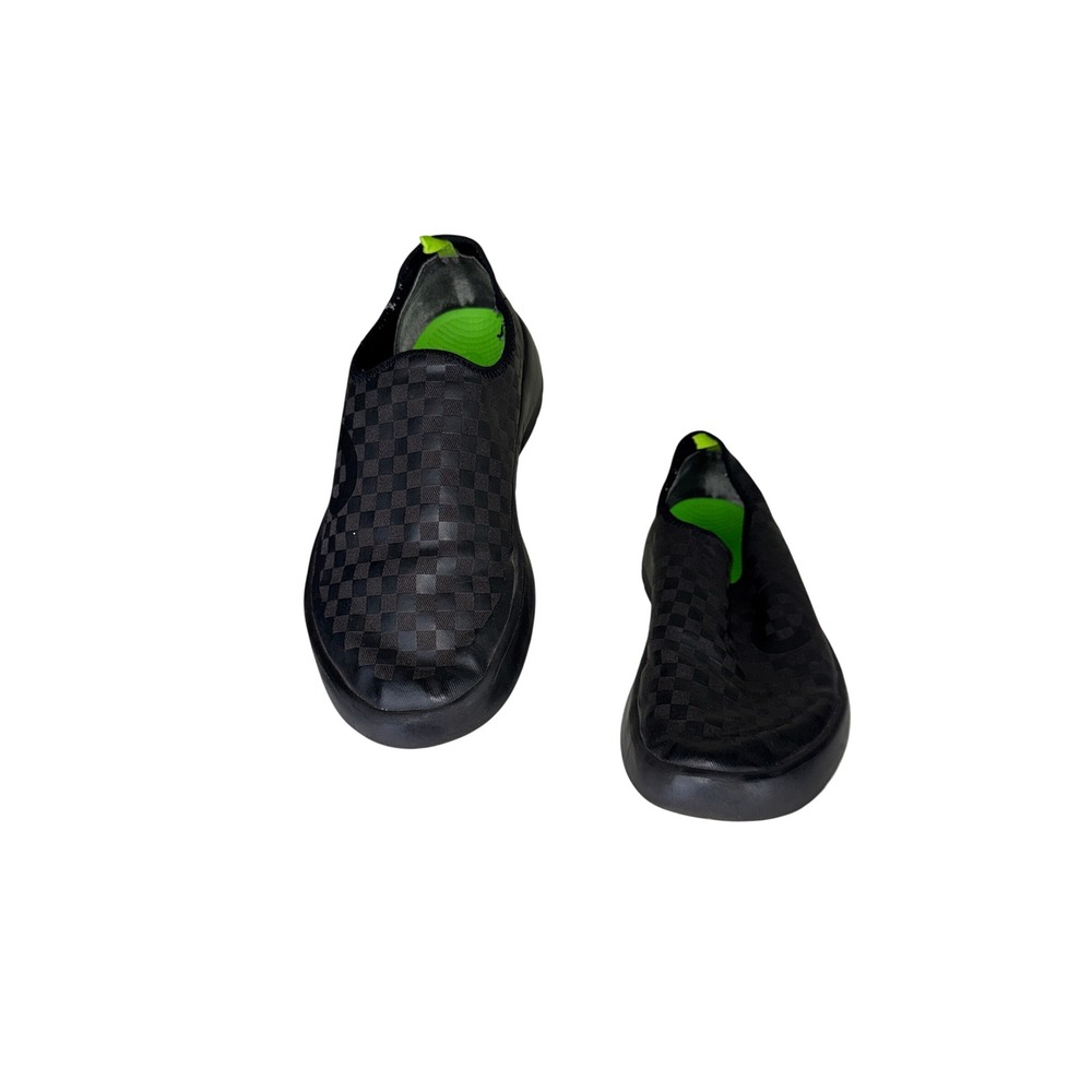 OOFOS‎ OOmg Low Men 10.5 Black Checkerboard Recovery Slip On Shoes